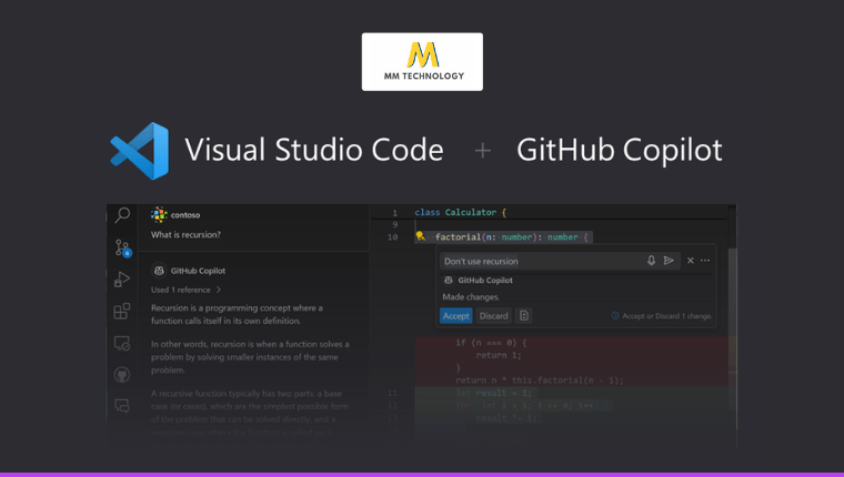 GitHub Copilot được tích hợp sâu với Visual Studio