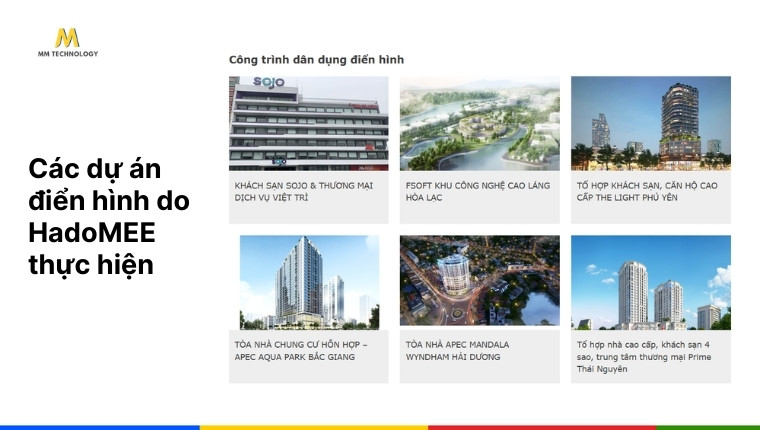 Các dự án điển hình do HadoMEE thực hiện