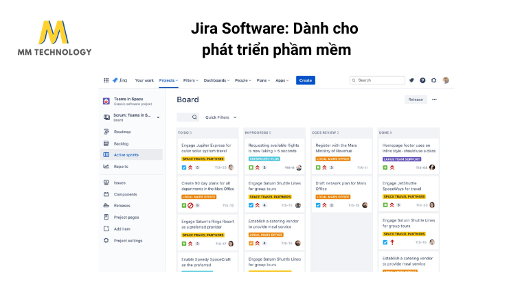 Jira Software: Lựa chọn cho các đội phát triển phần mềm