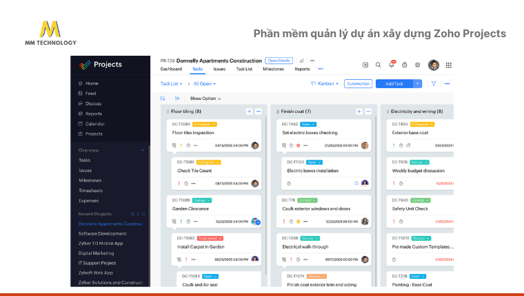 phần mềm quản lý dự án xây dựng