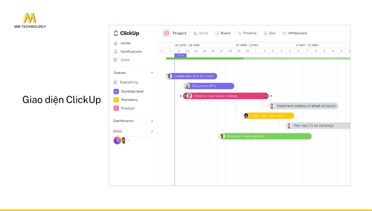 Giao diện ClickUp
