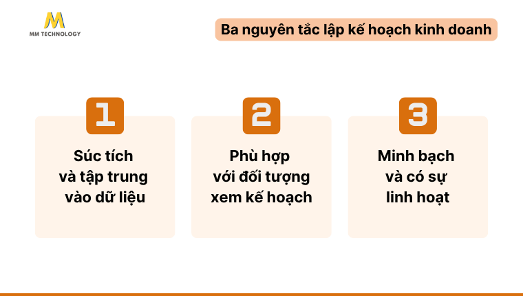 Ba nguyên tắc lập business plan