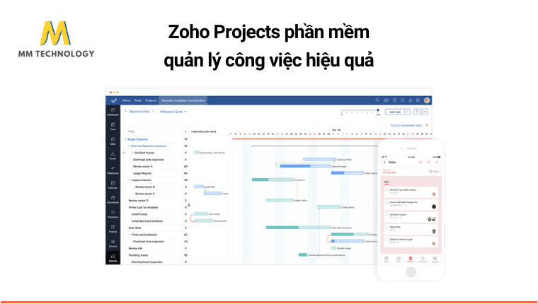 Zoho Projects quản lý công việc hiệu quả
