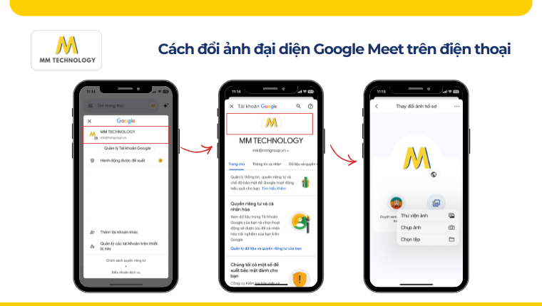 đổi ảnh Google Meet trên điện thoại