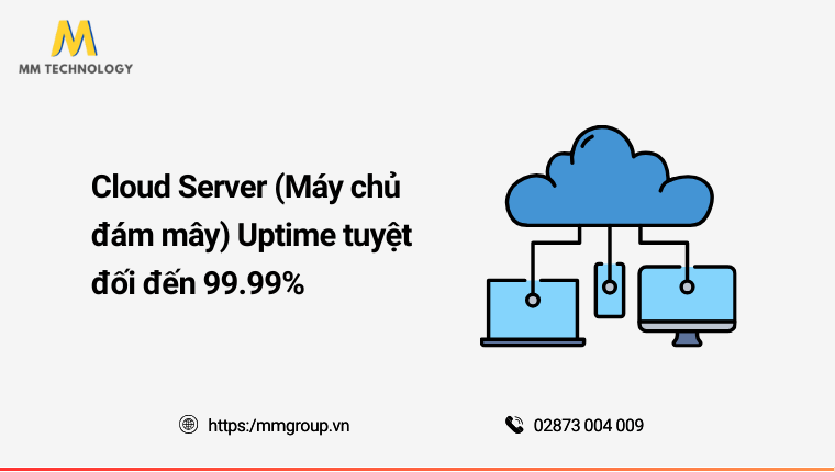 Cloud Server Uptime tuyệt đối lên đến 99,99%