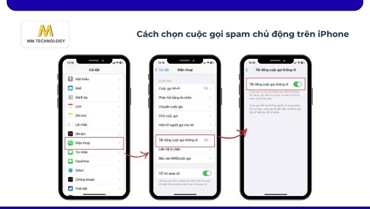 Cách chọn cuộc gọi spam chủ động trên iPhone
