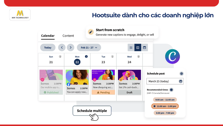 Hootsuite dành cho các doanh nghiệp lớn
