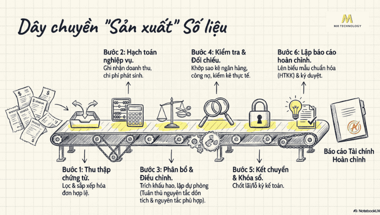Quy trình 6 bước lập báo cáo tài chính tại doanh nghiệp