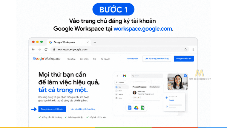 cách đăng ký Google Workspace miễn phí 