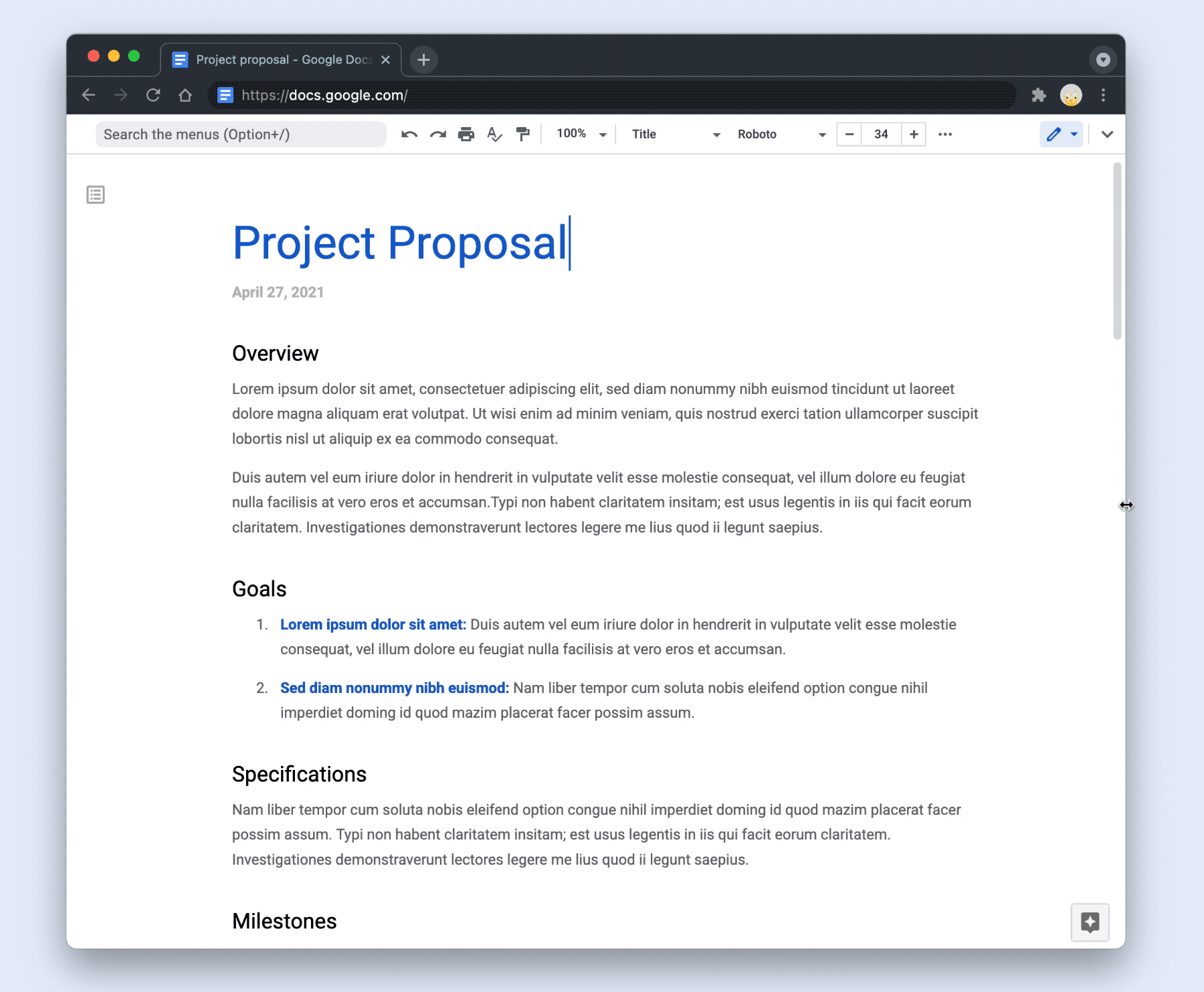 lên kế hoạch dự án với AI Gemini và Google Docs