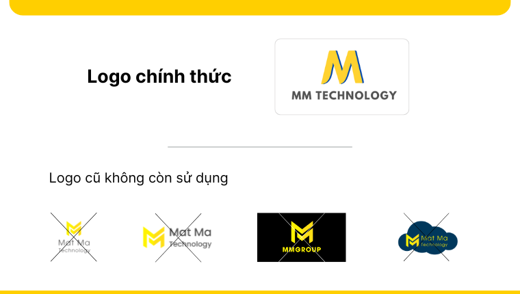 logo mới và logo cũ của mm technology