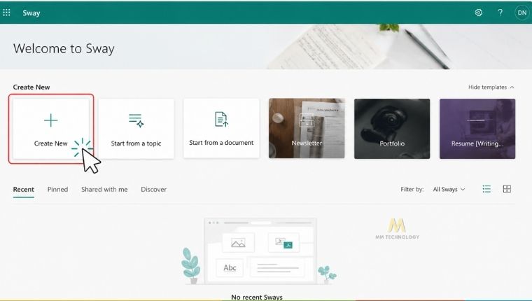 Cách đặt tiêu đề Sway mới - bước 1