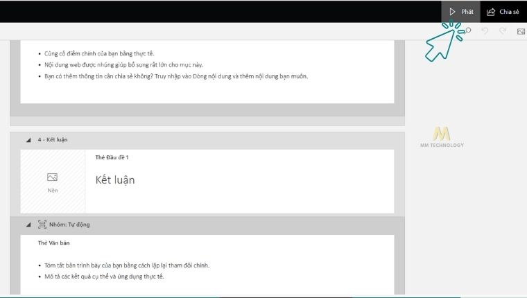 Cách sử dụng chế độ xem trước trong Microsoft Sway