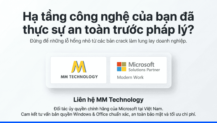 trang bị phần mềm bản quyền