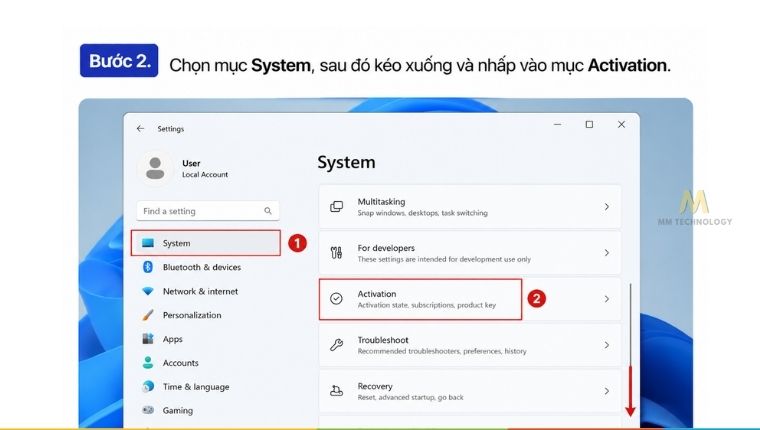 Kiểm tra Windows bản quyền trong Settings - Bước 2