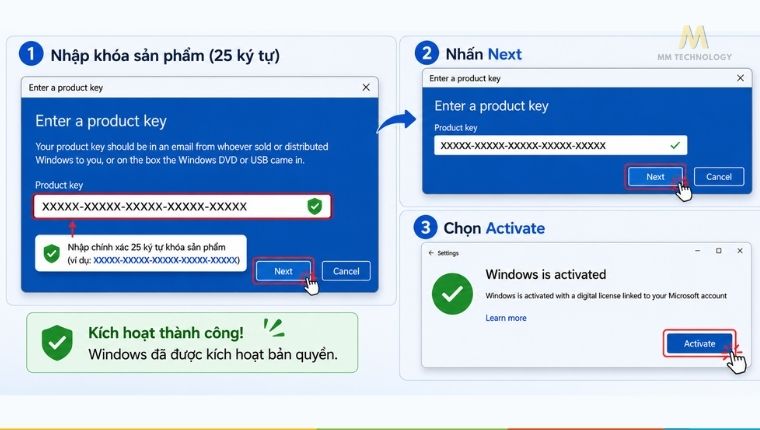 Active Windows bản quyền - Bước 3