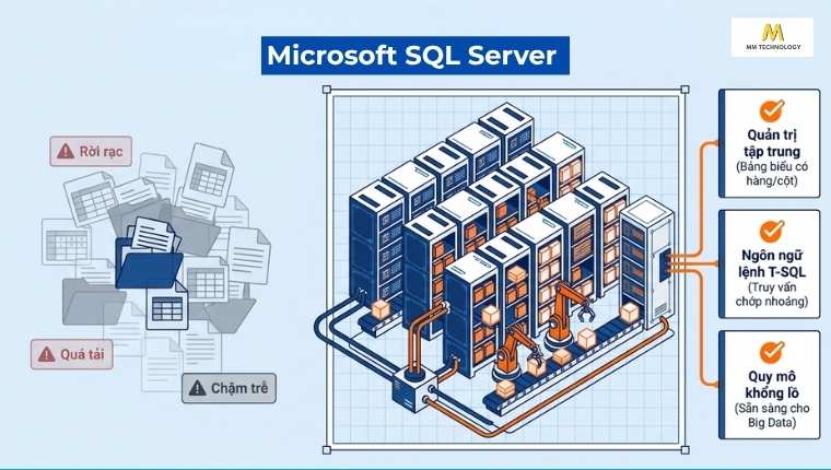 Microsoft SQL Server là một hệ quản trị cơ sở dữ liệu quan hệ (RDBMS)