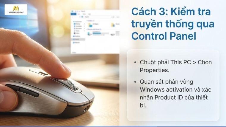 cách kiểm tra qua Control Panel