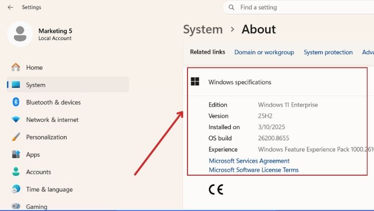 Cách kiểm tra Win bản quyền nhanh trong Settings