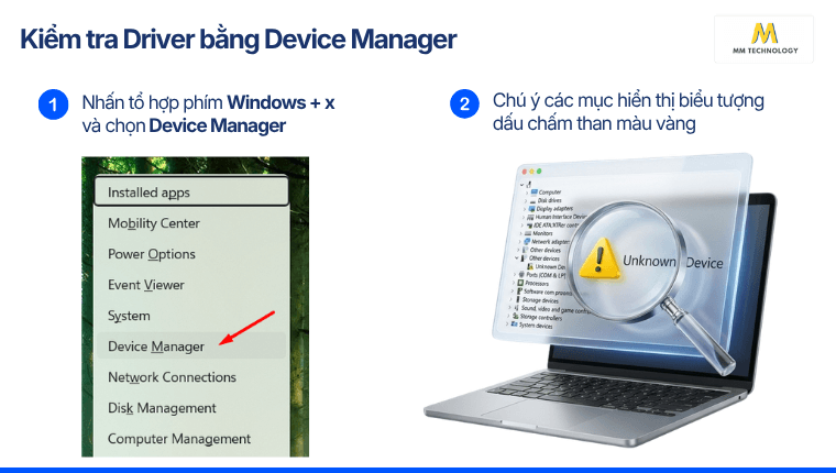 Kiểm tra Driver bằng Device Manager