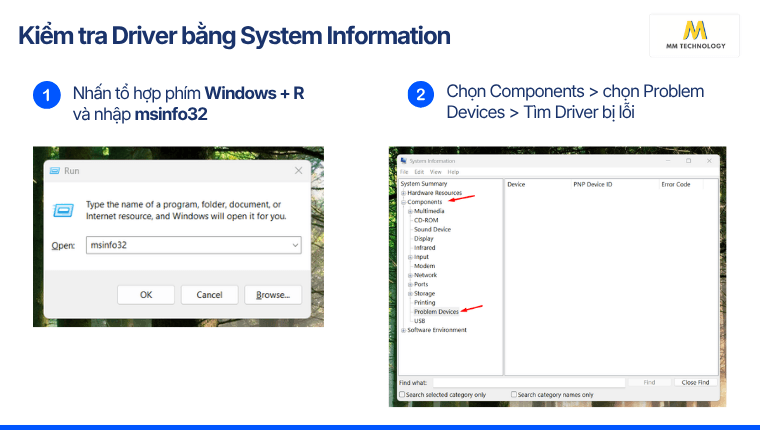 Kiểm tra Driver bằng System Information