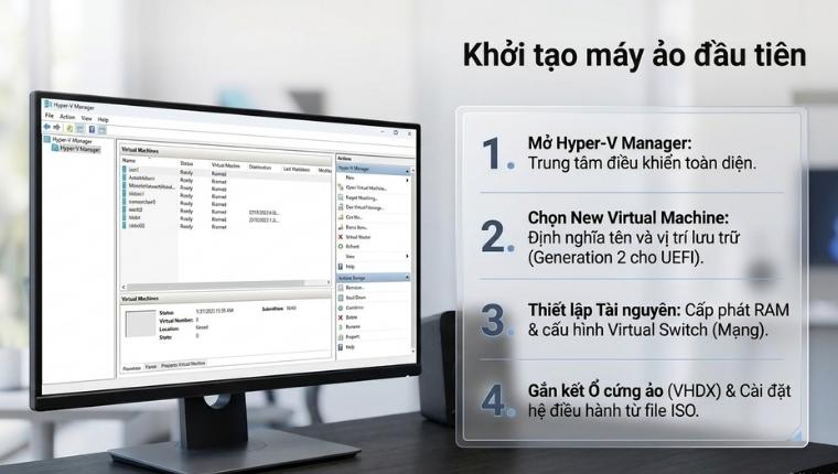 Cách tạo máy ảo đầu tiên bằng Hyper-V Manager