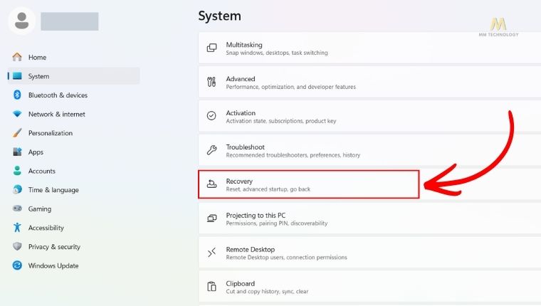 Reset Windows 11 từ Settings