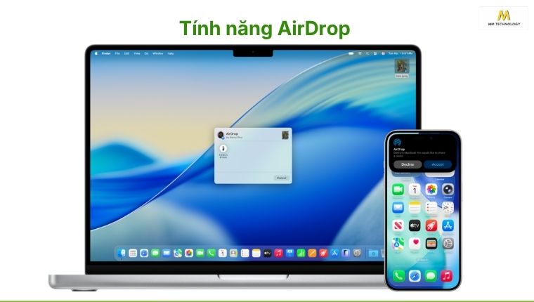 tính năng airdrop