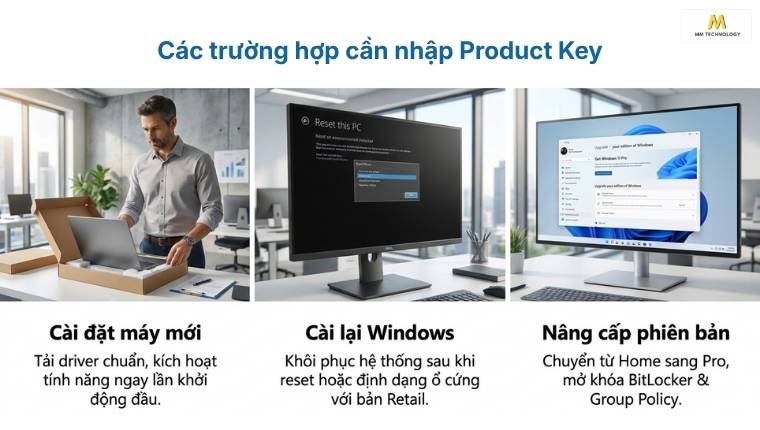 Khi nào cần win key