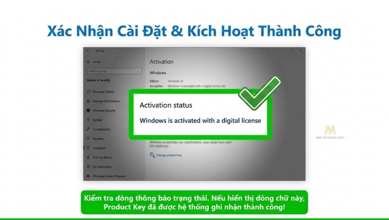 Kích hoạt Windows 10 bằng Product Key