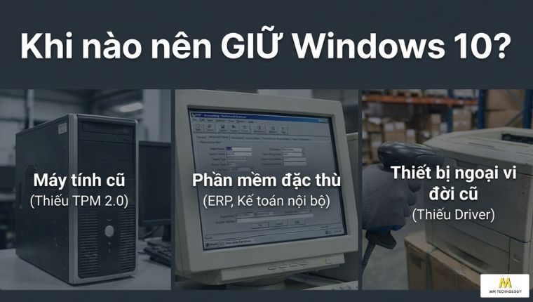 Trường hợp nên cài Windows 10