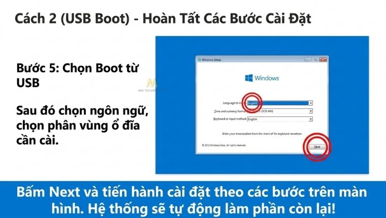 Chọn phân vùng ổ đĩa cần cài Win 10