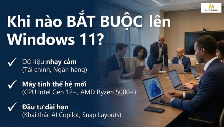 Trường hợp nên nâng cấp lên Win 11
