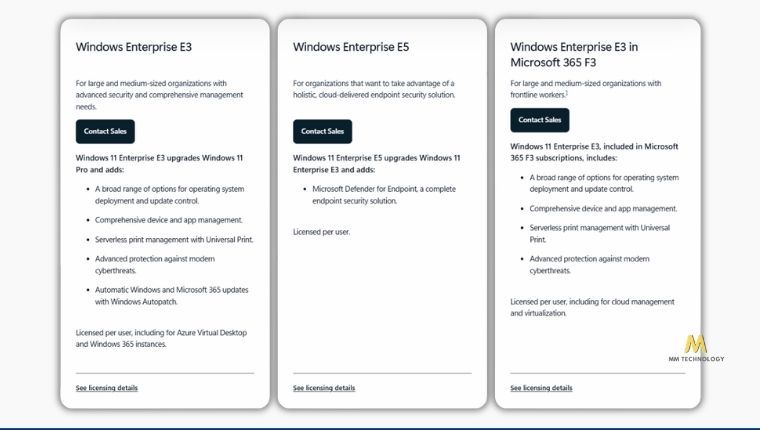 Windows 11 Enterprise E3 và E5