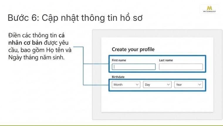 Cập nhật thông tin hồ sơ 