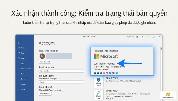Microsoft Office đã được kích hoạt