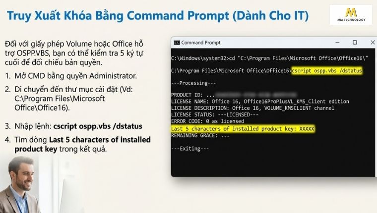 Kiểm tra trong CMD