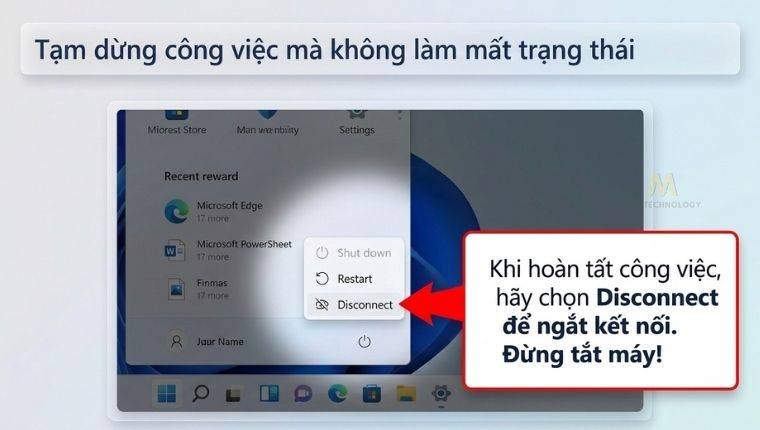 Ngắt kết nối khi không sử dụng