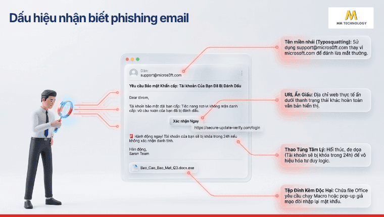 Dấu hiệu nhận biết phishing email là gì