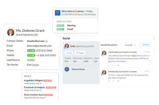 quản ý dữ liệu trên zoho crm
